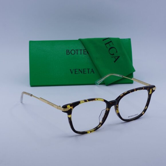 Bottega Veneta BV1074OA 002 Square Eyeglasses – Havana/Gold 53mm - Picture 6 of 10